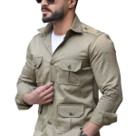 Turtle Green Cotton Printed Hunting Style Shirt - Buy Forest Fashion | Jaipurio